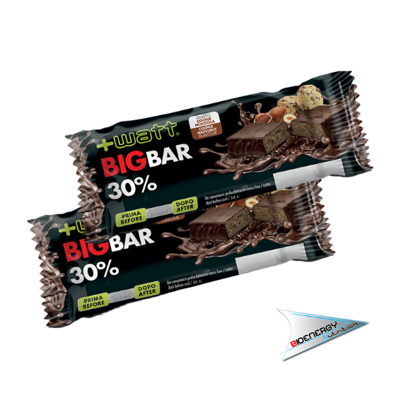 +Watt-BIG BAR (Conf. 20 barrette da 80 gr)   Cookie Nocciola  